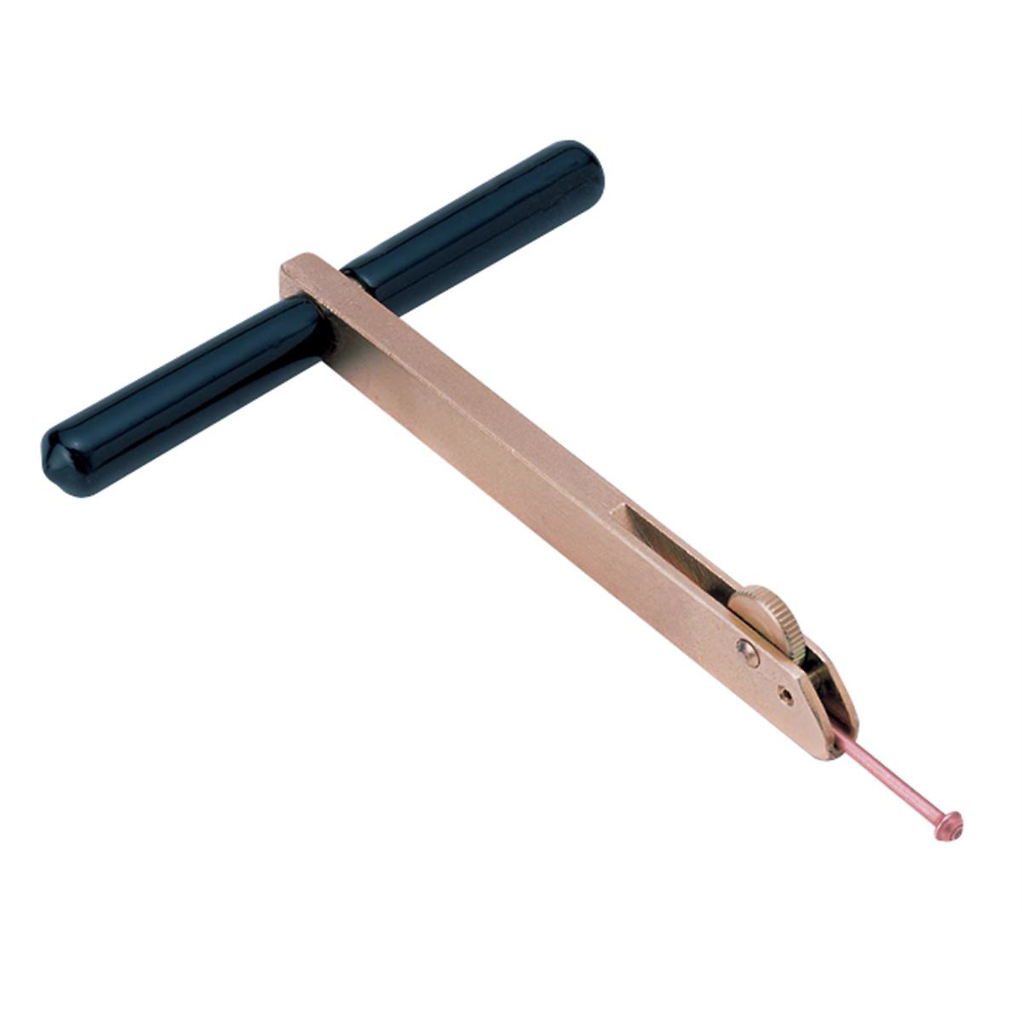 H&S AutoShot Mini T-Handle Stud Pulling Tool — Single Spot, Plated Steel, Rubber Handle, Model# HSA1095